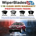 thumbnail image 2 of 2015 GMC Acadia Beam Wiper Blades Wipers w/1yr Warranty (Set of 3) w/Rear Wiper (WiperBladesUSA), 2 of 5