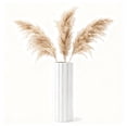 thumbnail image 4 of NOVATRAX Tall Ribbed White Ceramic Vase 8.8IN, Modern Minimalist Narrow Neck Decorative Vase for Pampas Grass and Home Decor, 4 of 6