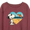 thumbnail image 3 of Peanuts - Summer Edition - Snoopy Hearts the Beach - Women's Lightweight French Terry Long Sleeve Shirt, 3 of 5