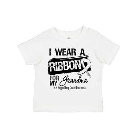 

Inktastic Grandma Lung Cancer Ribbon Gift Toddler Boy or Toddler Girl T-Shirt