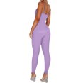 thumbnail image 3 of Bellella Combinaisons pour Femmes Col Rond Pantalons Longs Combinaison Extensible Décontractée Bretelles Spaghetti une Pièce Femmes 2831 Violet TG, 3 of 4