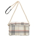 thumbnail image 2 of FORMRS Women Crossbody Purse with Chain Strap Vegan Leather Shoulder Handbag, Beige Plaid Pattern, 2 of 7