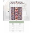 thumbnail image 6 of No Hook Shower Curtain with Snap-in Liner, Southwest Aztec Waterproof Fabric Bathroom Curtains, Country Retro Ethnic Geometric Motifs Bath Curtains & Mesh Top Window 60"x72", 6 of 6