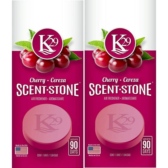 K29 Cherry Stone Air Freshener, Environmentally Safe and Long-lasting Fragrance, 2 Packs