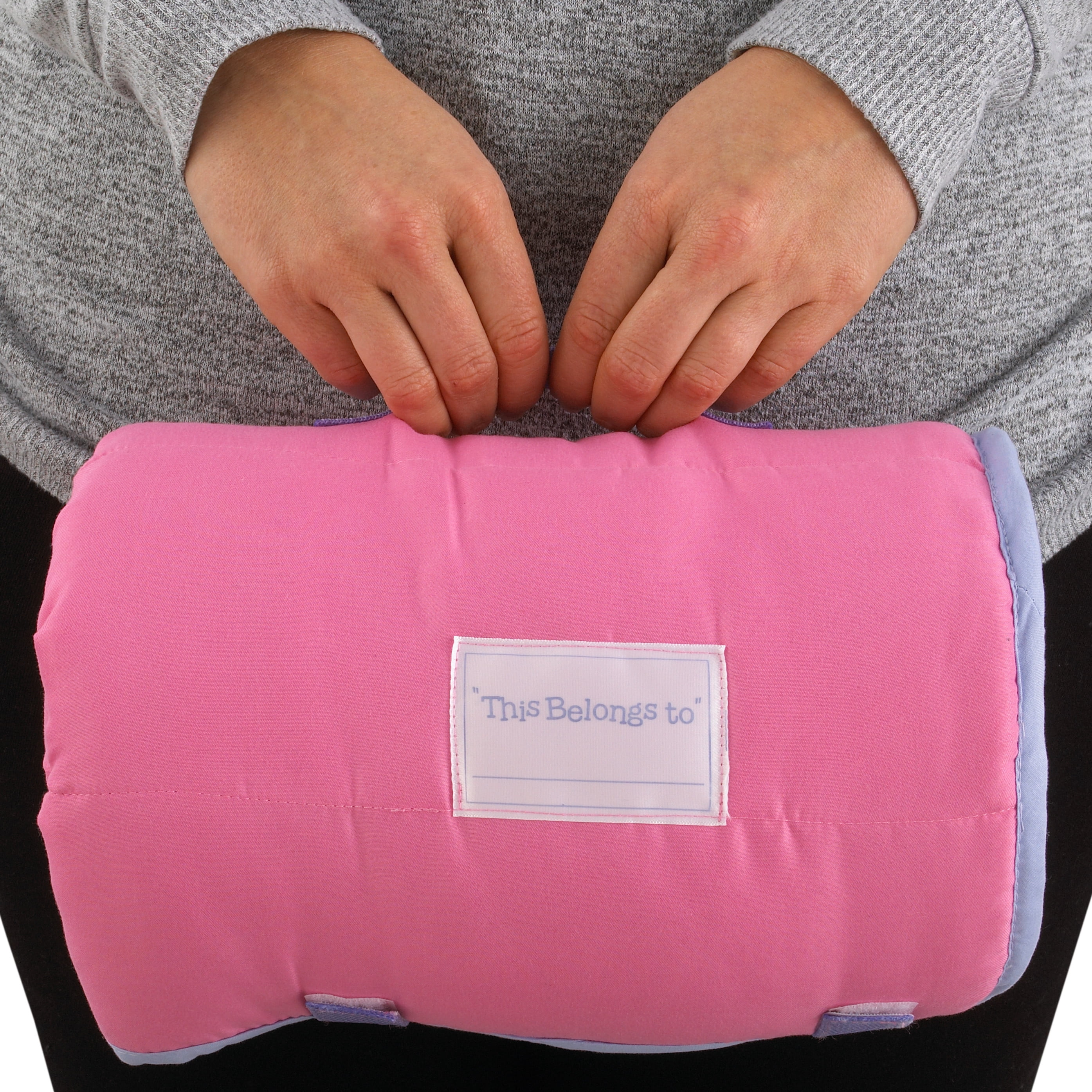 Everything Kids Pink and Aqua Mermaid Toddler Nap Mat with Attached Pillow and Blanket, Preschool Girl