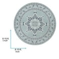 thumbnail image 3 of Livabliss Alfresco Vintage Indoor/Outdoor Area Rug,8'10" Round,Pale Blue, 3 of 8