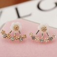 thumbnail image 1 of Accesorios de moda para mujer, pendientes de botón de cristal, pendientes de flores, bisutería dorada, joyería de plata, 1 of 5