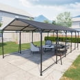thumbnail image 2 of Outdoor Carport, 13*26.5 FT Carport, Heavy Duty Carport Canopy with Galvanized Steel Roof and Frame, Metal Carport Large Garage for Driveway Car, Truck, 2 of 16