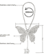 thumbnail image 3 of Colgante de mariposa de diamantes para coche, colgante de metal con forma de mariposa para espejo retrovisor de coche, colgante de diamantes de moda para coche, 3 of 6