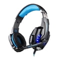 thumbnail image 1 of Audífonos Gamer KOTION EACH G9000 con Micrófono, Diseño Ergonómico para PC y Laptop, Conexión 3.5mm y USB, Color Negro/Azul, Incluye Cable Adaptador de Audio., 1 of 7
