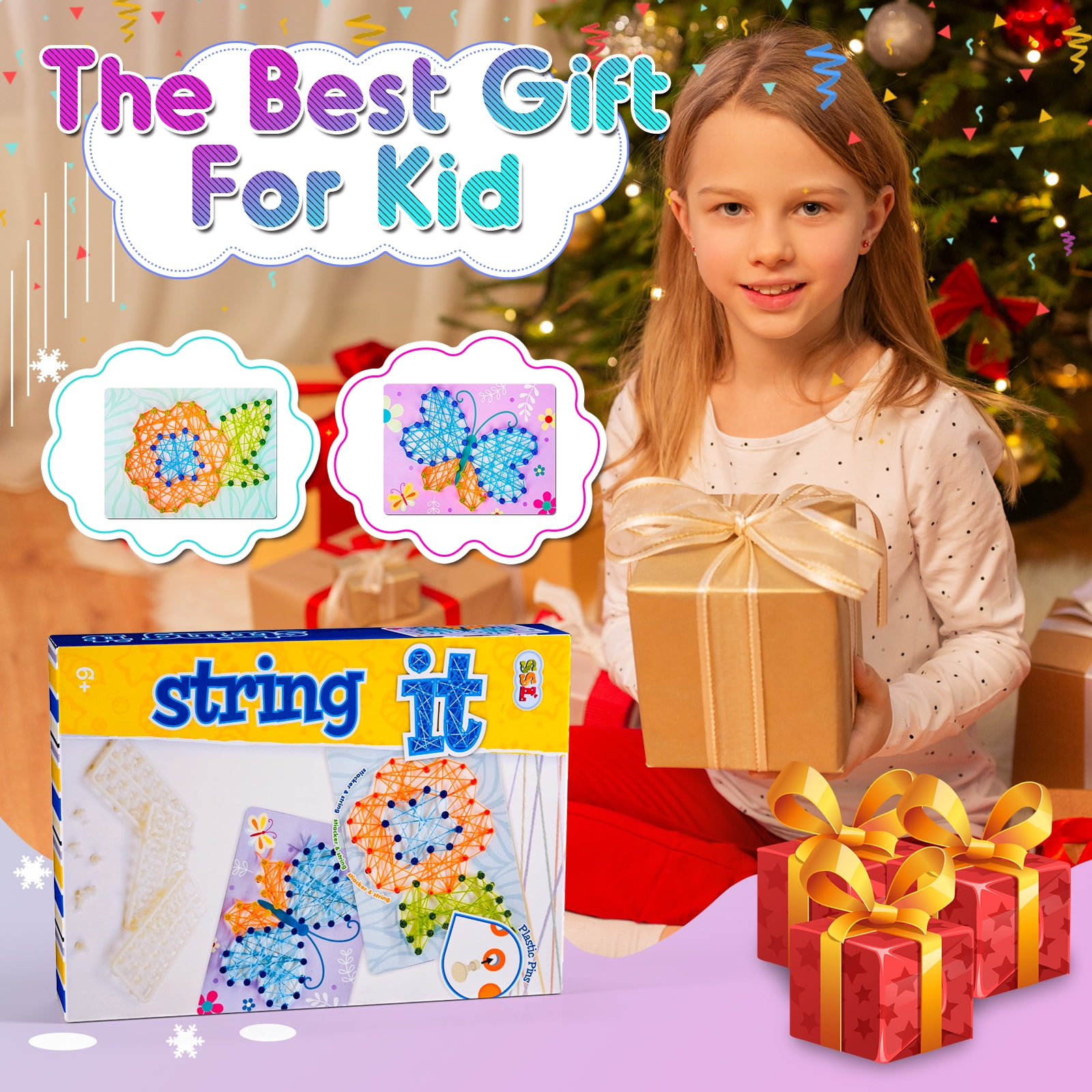 Qukir Craft Kits for Kids, 3D String Art Kit for Kids Toys Age 8 9 10 Year  Old Girl Gifts for 8-14 Year Olds Girl Toys Age 8-14 Kids Crafts Lanterns  Art