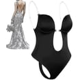 thumbnail image 1 of M Body moldeador de cuerpo con escote en V profundo para mujer, Body sin tirantes y sin espalda, ropa moldeadora, 1 of 5