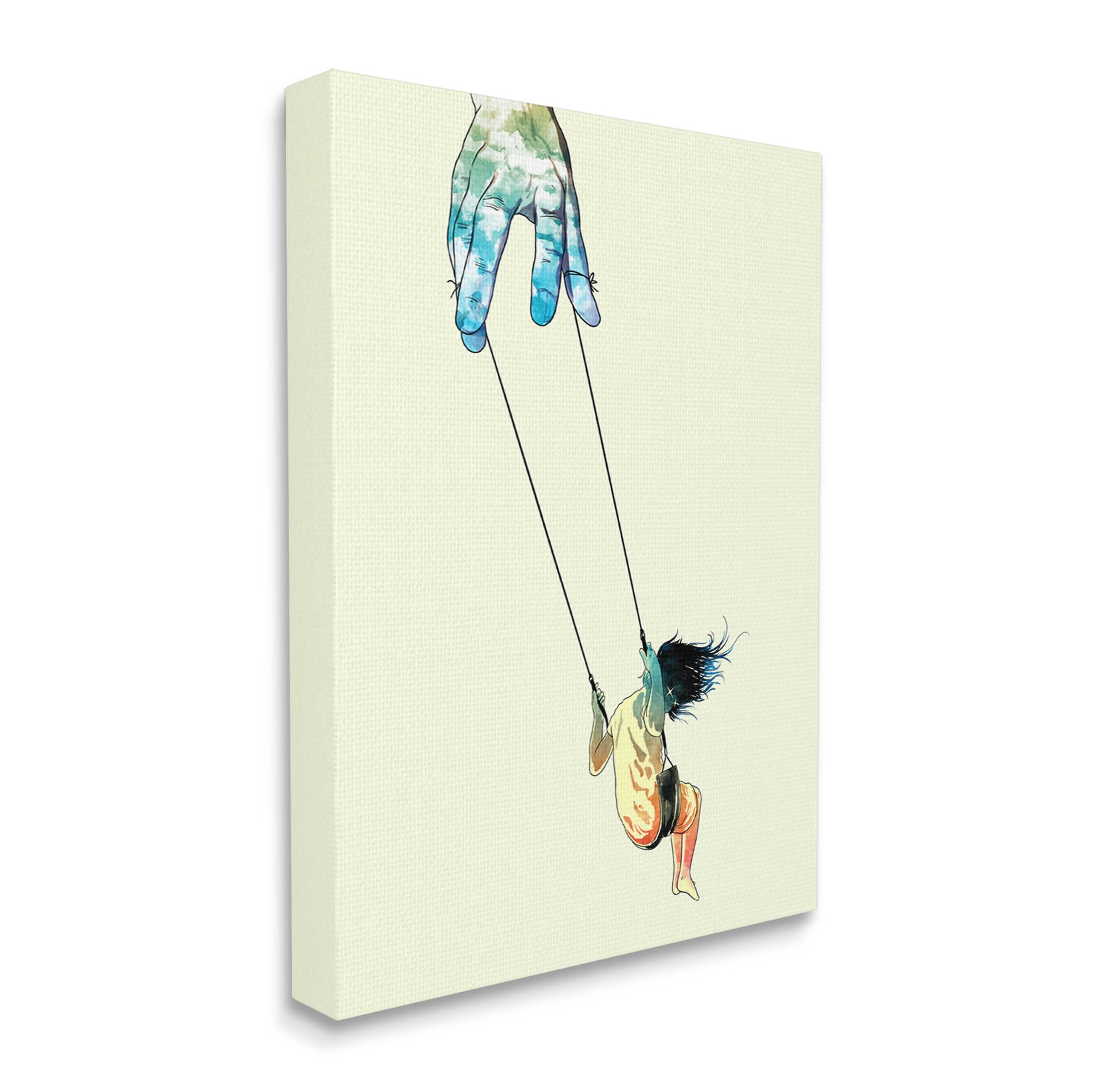 Stupell Industries Imaginative Marionette Girl On Swing Graphic Art Gallery Wrapped Canvas Print Wall Art, Design by Matheus Lopes Castro
