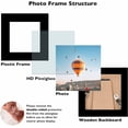 thumbnail image 2 of 3x3 Picture Frame Black for Tabletop, 3 x 3 Square Photo Frame with Shatter Resistant Plexiglass, Sturdy 3 by 3 Poster Frame, Black, 2 of 7