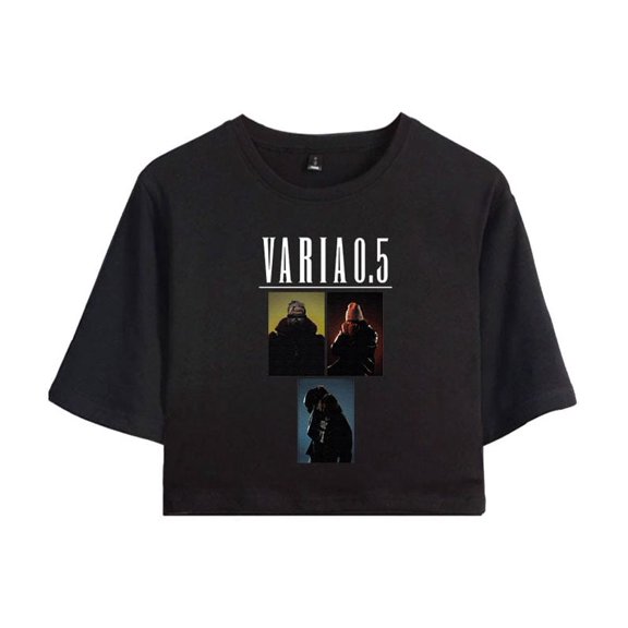 Odetari Merch Variao 5 Crop Top Midriff-Baring T-shirt Women Girl Rapper Short Sleeve