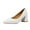 White, variant on Ladies British Style Solid Heels for Wide Feet Adapt Shoes Color Leather Pointed Thick Chunky Platform Shoes Womens Closed Toe Shoes High Heeled Casual Shoes Italian Shoes for Women Dancing