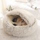 thumbnail image 1 of Cesta Mullida para Gatos Antiestrés Cama para Perros Extra Suave y Relajante Sofá XL Cómodo Lavable Hogar, Cojín, Antideslizante (50 cm, Marrón),, 1 of 5