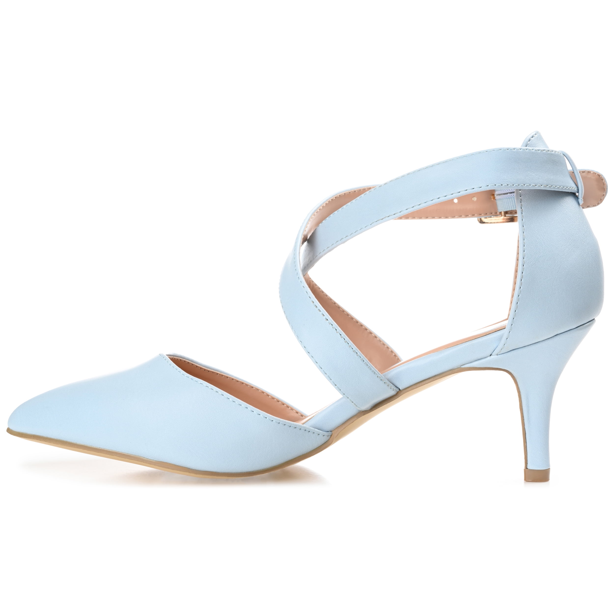 Journee Womens Riva Pointed Toe Mid Heel Pumps, Widths Available