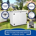 thumbnail image 5 of Outdoor Garden Storage Shed for Backyards and Patios, Plastic Storage Box Waterproof, Small Shed 26 Cubic Feet Capacity, 5 of 7