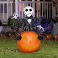 thumbnail image 2 of Gemmy SS223450G Jack on Pumpkin Airblown, Small, 2 of 2