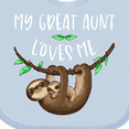 thumbnail image 4 of Inktastic My Great Aunt Loves Me Cute Sloth and Baby Boys or Girls Baby Bib, 4 of 4