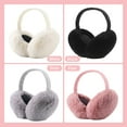 thumbnail image 4 of Graflsoa Foldable Winter Plush Ear Warmers - Windproof, Portable, and Washable for Outdoor Activities in White, 4 of 6