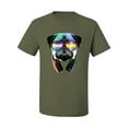 thumbnail image 2 of Wild Bobby, Colorful Pug DJ, Pop Culture, Men Graphic Tee, Military Green, Medium, 2 of 4