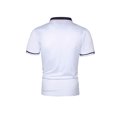 thumbnail image 3 of Sunloudy Hombres Verano Slim Fit Camisa, Contraste Color Solapa Manga Corta Casual Tops para Novio, Marido, Padre Sunloudy moda, 3 of 6