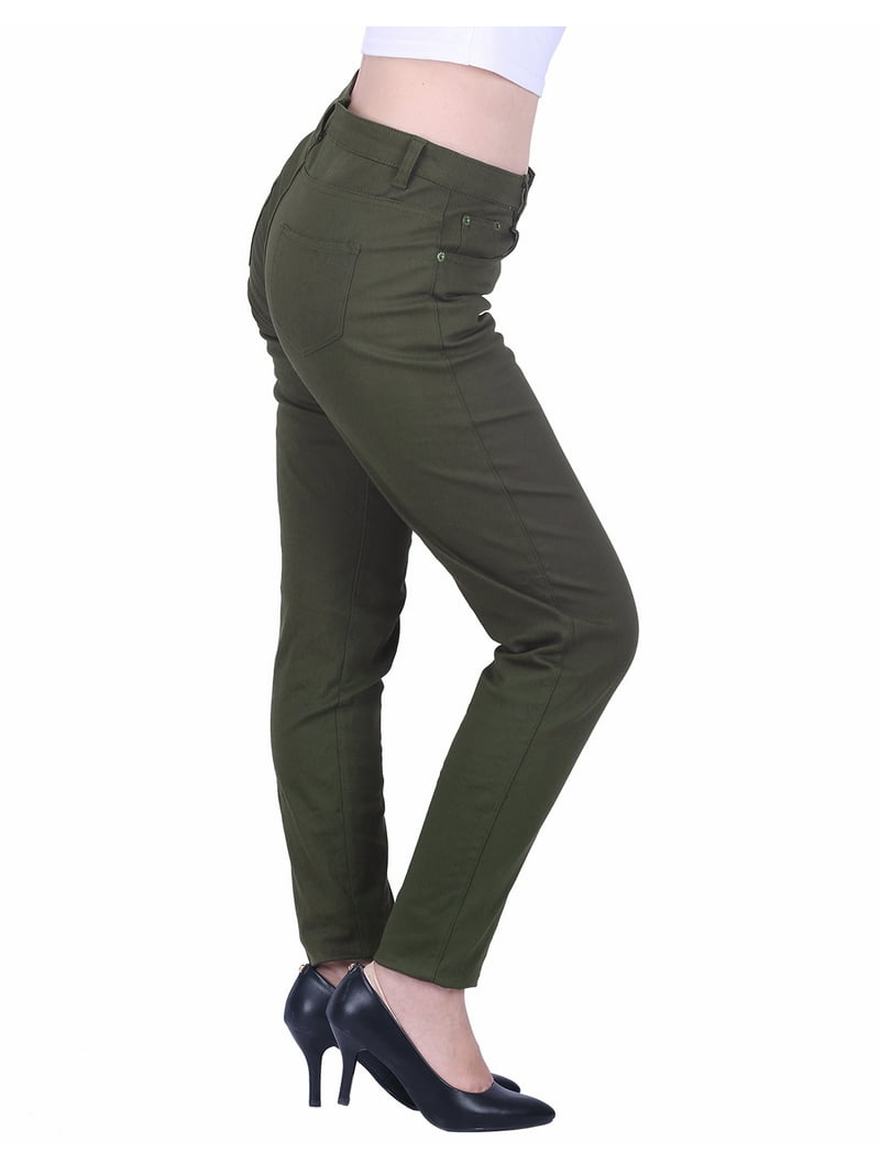 Women's Mid-Rise Skinny Jeggings, Stretchy Five Pocket Denim Pants