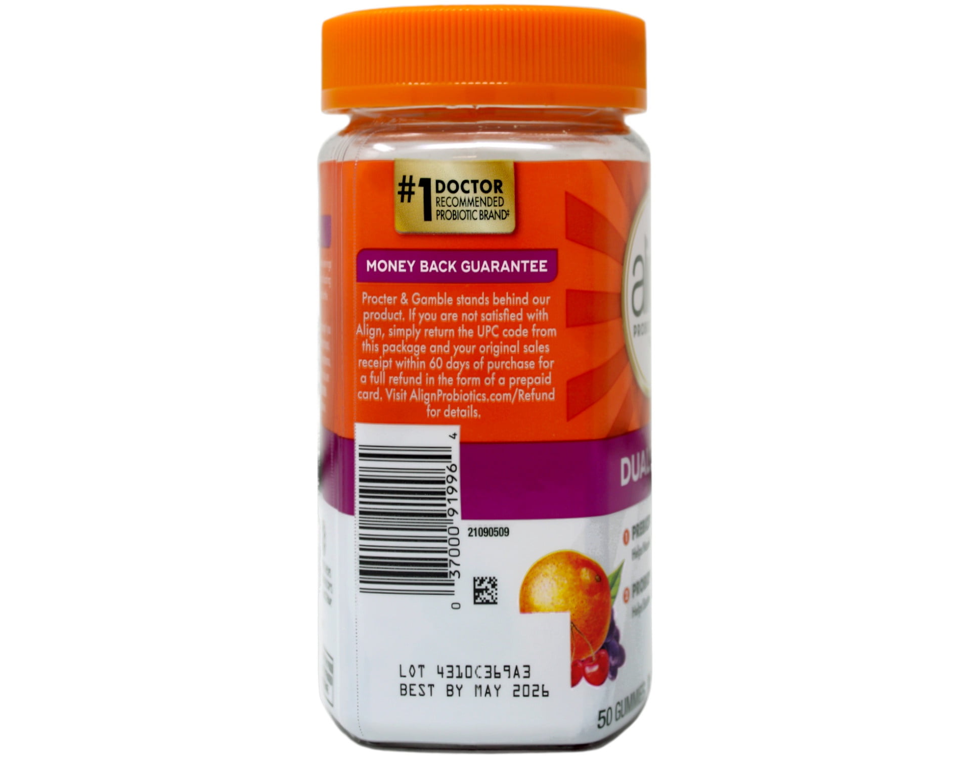 6 Pack - Align Digestive Health Prebiotic + Probiotic Gummies Fruit Flavored - 50 Ct