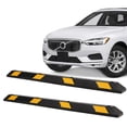 thumbnail image 1 of Lot de 2 Butées de Stationnement en Caoutchouc Robustes – Butée de Roue de Garage et d'Entrée de 72 Pouces avec 8 Bandes Réfléchissantes, Capacité de 44 000 Lb, Résistantes aux UV/à l'Huile, Résistantes aux Intempéries, Qualité Industrielle, 1 of 7