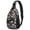 Rottweiler and Flowers Black Pattern, variant on Rottweiler and Flowers Black Pattern Sling Backpack, Unisex Hiking Chest Pack with Side Mesh Pockets, Adjustable Ambidextrous Strap Gift Ideas for Holiday Birthday Gifts