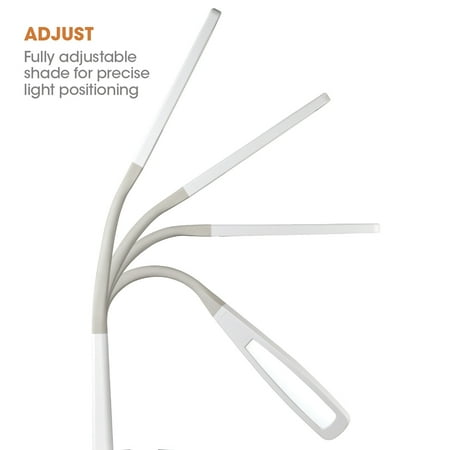 OttLite - Wellness Series® LED Desk Lamp with Charging Station - White