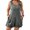 Gray, variant on ZZwxWA Womens Plus Size Jumpsuits Crew Neck Casual Sleeveless Solid Short Rompers with Pockets Ladies Summer Holiday Short Pants