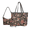 Bird and Flower Design, variant on Gothic Skull Rose Pattern 3 Pieces Shoulder Bag for Women, Stylish Women’s Wallet, Portable Lightweight Sling Bag for School