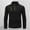 Black, variant on Turtleneck Mens Long Sleeve T Shirt Fall Winter Shirts for Men Plus Size Black Slim Half Zipper Running Soft Shirts,3XL