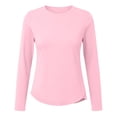 thumbnail image 4 of NinXxx Women's Long Sleeve Sun Tee Breathable Wicking Workout Top Pink XL, 4 of 4
