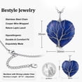 thumbnail image 7 of Bestyle Tree of Life Heart Crystal Necklaces for Women, Moonstone Necklace Spetember Birthstone Pendant Mother's Day Jewelry Gift for Mother Wife Grandma, 7 of 7