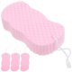 thumbnail image 1 of Baby Body Scrubbers 4Pcs Violet Supple Bathing Sponges Enhanced Cleaning Comfort for Cleaning Use, 1 of 5