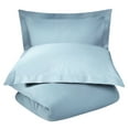 thumbnail image 2 of BNM Solid Cotton Blend Duvet Set, Twin, Light Blue, 2 of 4