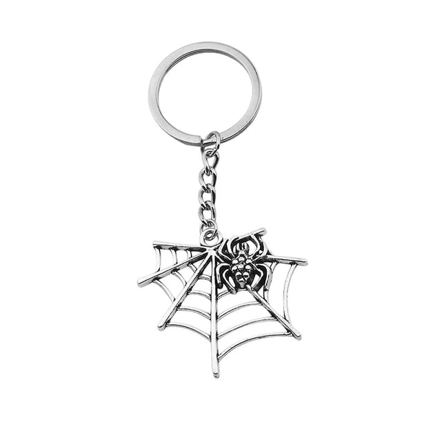 Retro Keychain Bag Pendant Keychains Hanging Pendant Keychains Spider Web Keyring Spider Web Keychain