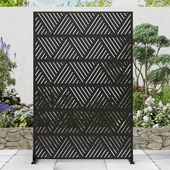 MAYEERTY 72*47in Outdoor Privacy Screen, Removable Metal Privacy Fence, Privacy Panel for Patio, Balcony, Garden