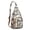 Camel-1, variant on Tropical Island Sling Backpack – Boho Safari Jungle Crossbody Daypack with Exotic Palm Tree & Coastal Sunset Print, Lightweight & Stylish for Beach Vacation, Hiking & Travel