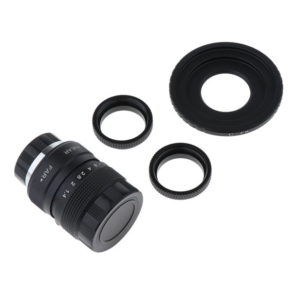 Lente 4 De 25 2 s + Adaptador De Montaje En C + Para Fuji FX, Proporciona En Todos Una Conductivid Negro Soledad Lente CCTV de 25mm