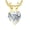 Yellow Gold, variant on 0.75 3/4 Carat Platinum IGI Certified LAB-GROWN Heart Cut Diamond Pendant Necklace 4 Prong Ultra Premium Collection (D-E Color, VS1-VS2 Clarity) + 18" 14K Gold Chain