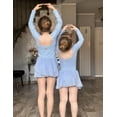 thumbnail image 2 of Arshiner Kids Girls Classic Long Sleeve Leotard Dance Ballet Dress, 2 of 6