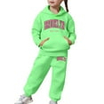 thumbnail image 7 of Girls Long Sleeve Hoodie and Pants Set Warm Comfortable Kids Outfits Toddler Pullover Sweatshirt Casual Two Piece Suit, 7 of 7
