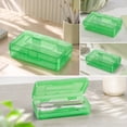thumbnail image 7 of Small Pencil Box, Plastic Case with Hinged Lid and Snap, Portable Storage for Back to Campus Supplies, Green, 7 of 7