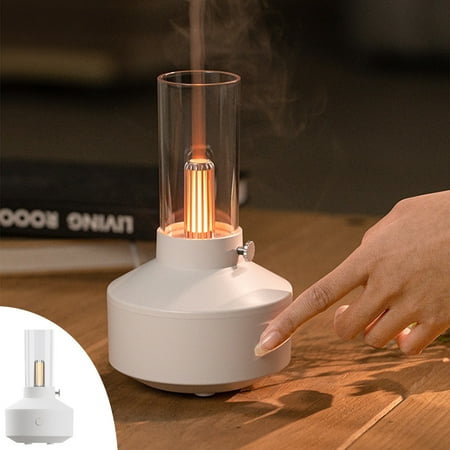 

Fnyoxu Candlelight Aromatherapy Humidifier - Bedroom Aromatherapy Cool Mist Humidifier Simulates Candlelight Night Light Auto Off Whisper Silent Humidifier