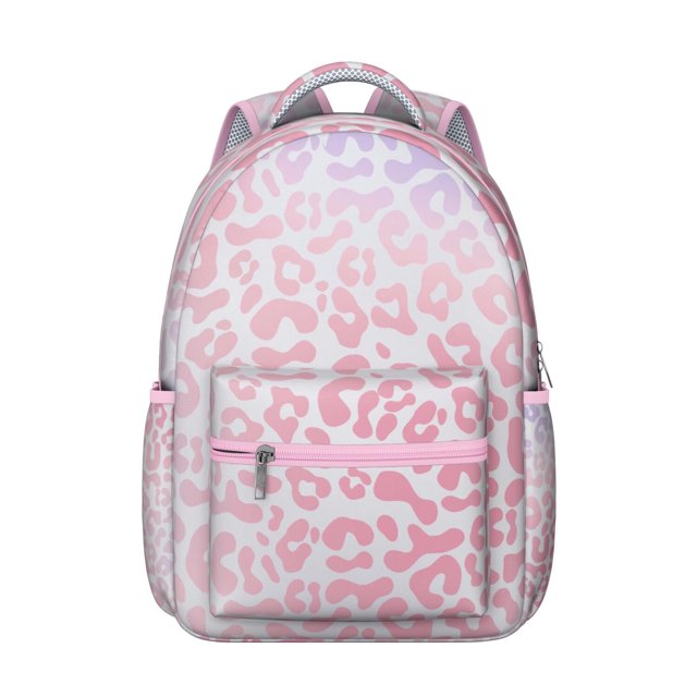 Leopard Backpack for Students Unique Abstract Animal Print with Texture Fashion Travel School Bag